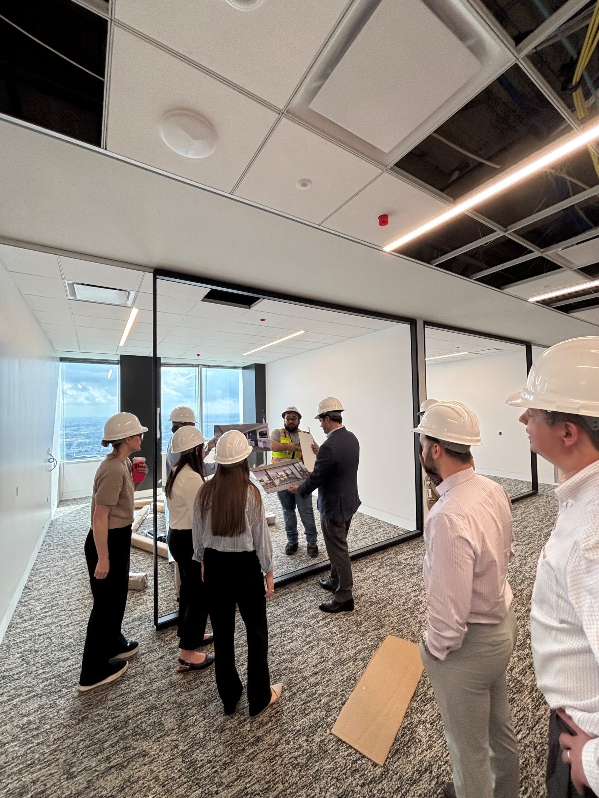 West Mermis attorneys observing construction progress on high-occupancy downtown Houston project.